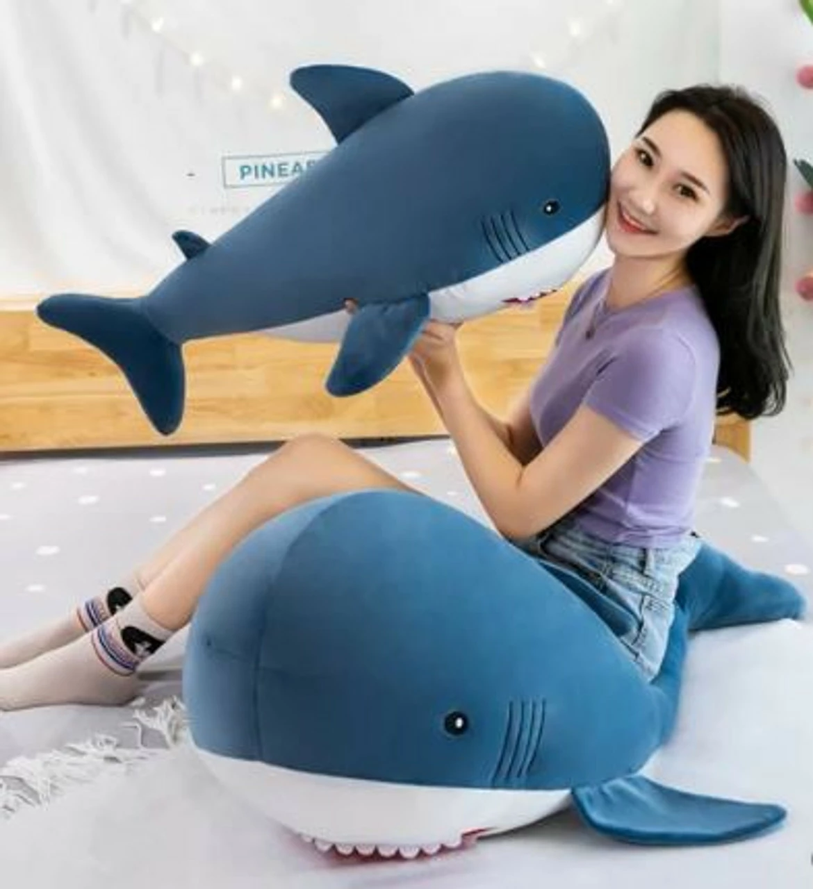 Plush Shark 100cm 6 Plush Shark 100cm - Image 4