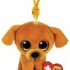 Beanie Boos Clips Zuzu Dog Tan