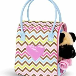 Pucci Pups Zigzag Print Bag With Pug Pup -BEANIE BOOS Shop 4 99884.1663878509