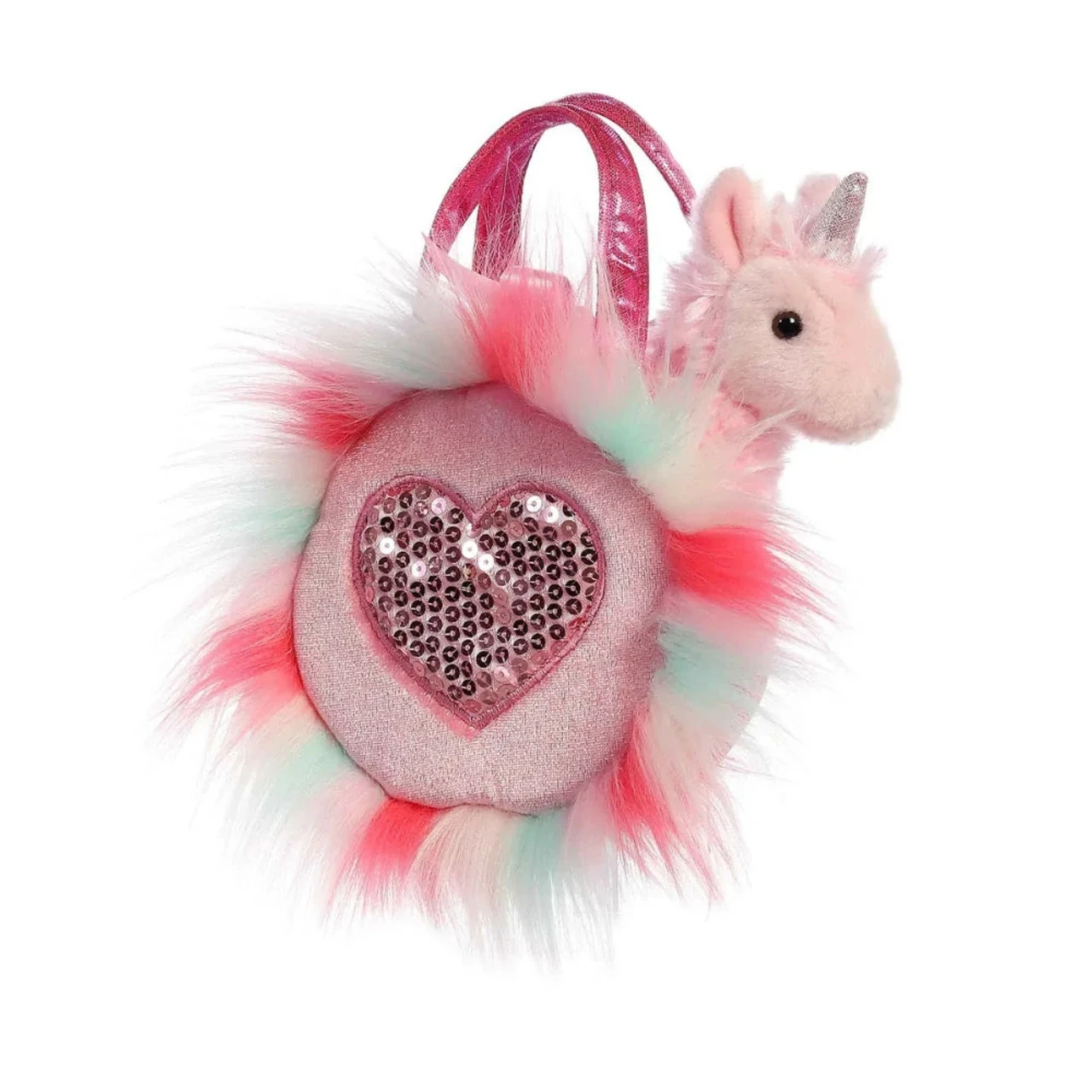 Fancy Pal Unicorn In Fluffy Pink Heart Bag 7 Fancy Pal Unicorn In Fluffy Pink Heart Bag - Image 5