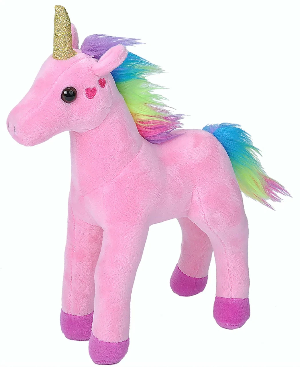 Mini Cuddlekins Unicorn Pink Hearts 8" 3 Mini Cuddlekins Unicorn Pink Hearts 8"