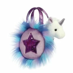 Unicorn Purple Fluffy Star Bag